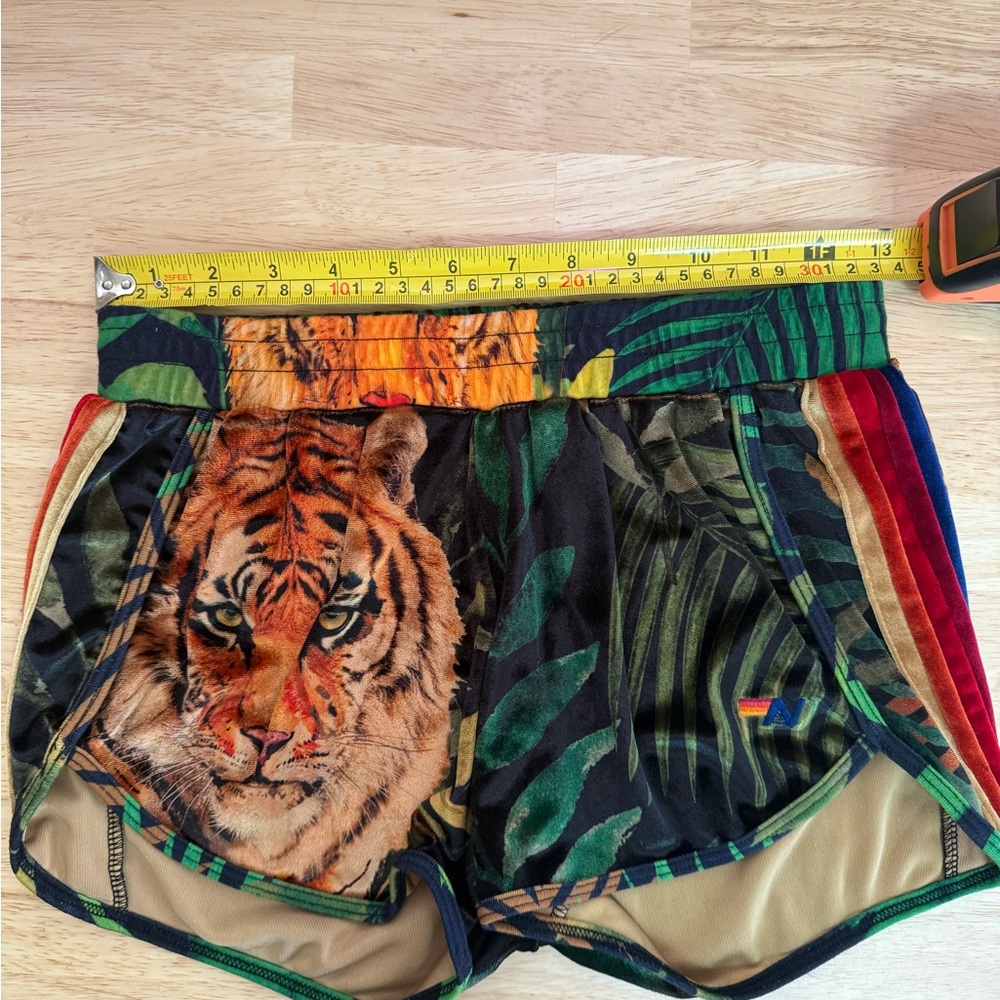 Aviator Nation Multicolor Tiger Print Athletic Shorts - Picture 6 of 7